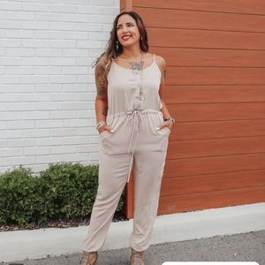 Light mocha brown jumpsuit
